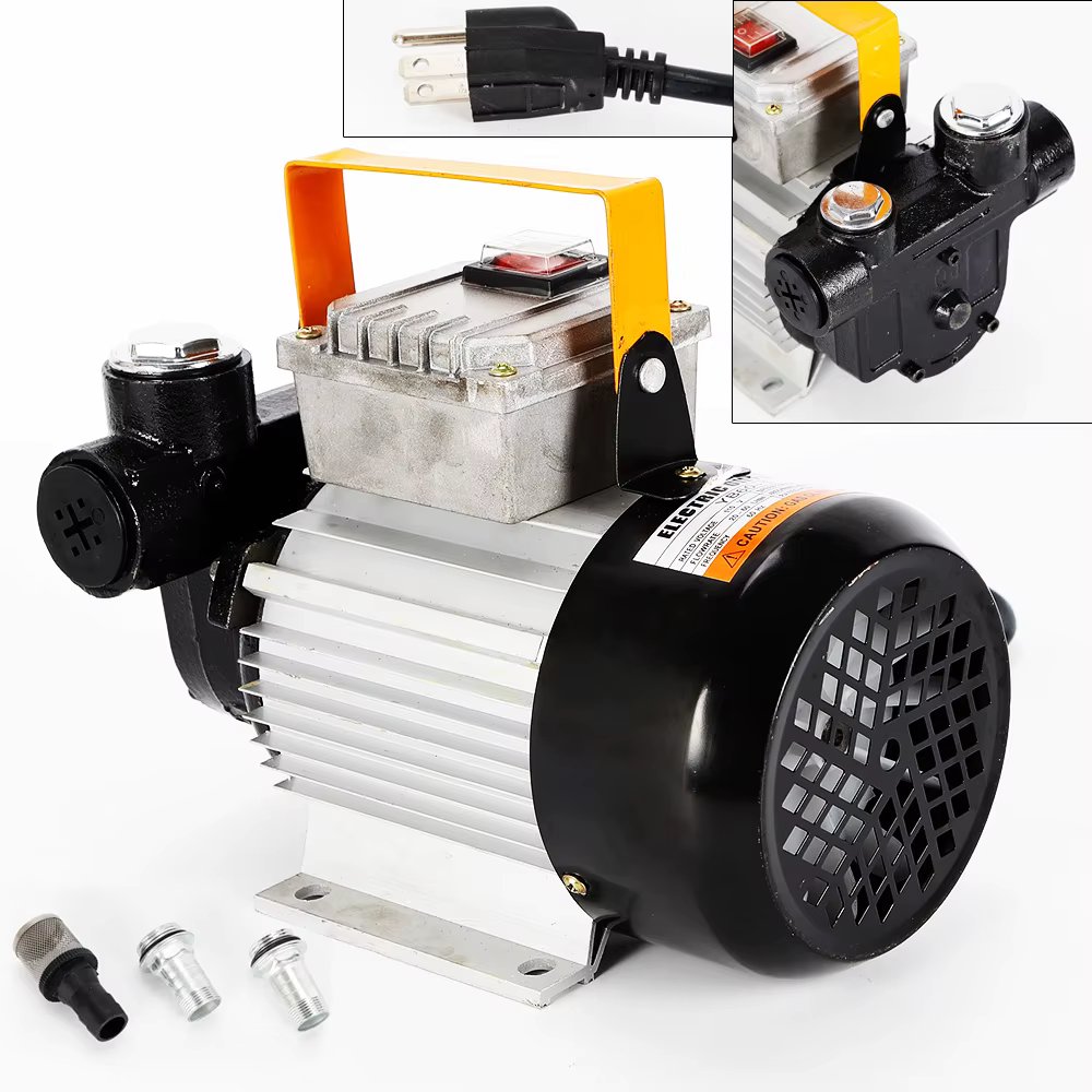 110V 550W Self Priming Electric Oil Pump Transfer Fuel Diesel Fluid Pump For Motor Auto Diesel Kerosene Oil Commercial Fuel