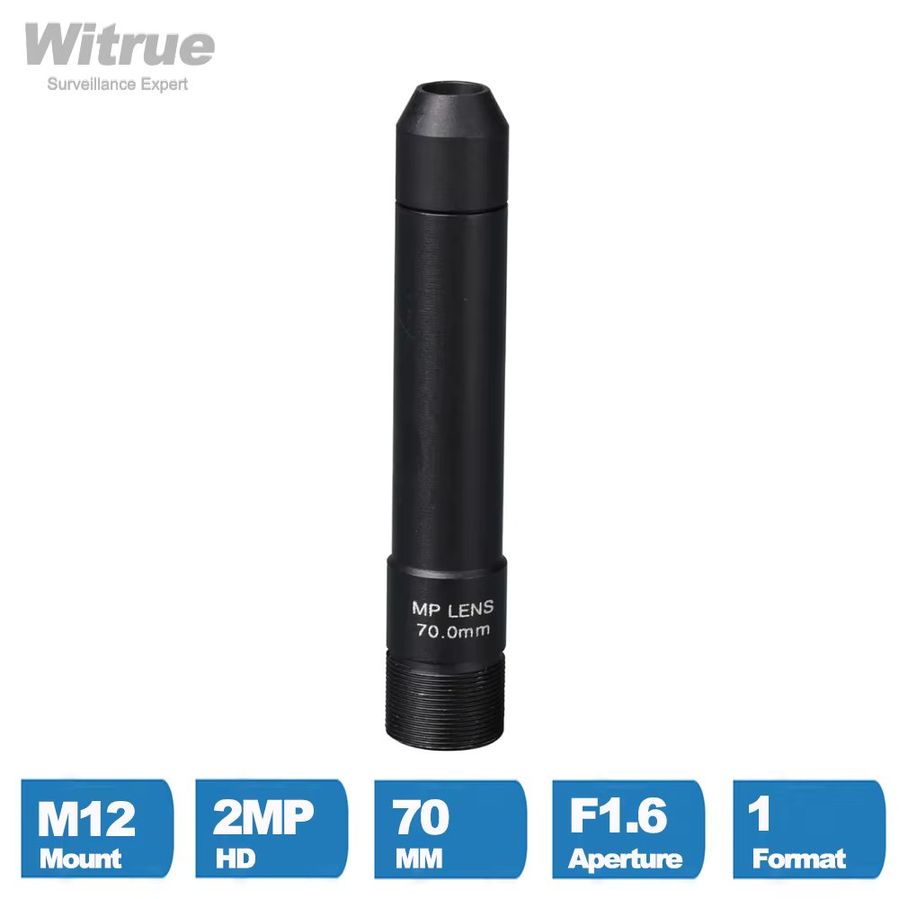 Witrue M12 pinhole 70MM CCTV Lens  1"  F1.6  3.98 degree for Security CCTV Cameras