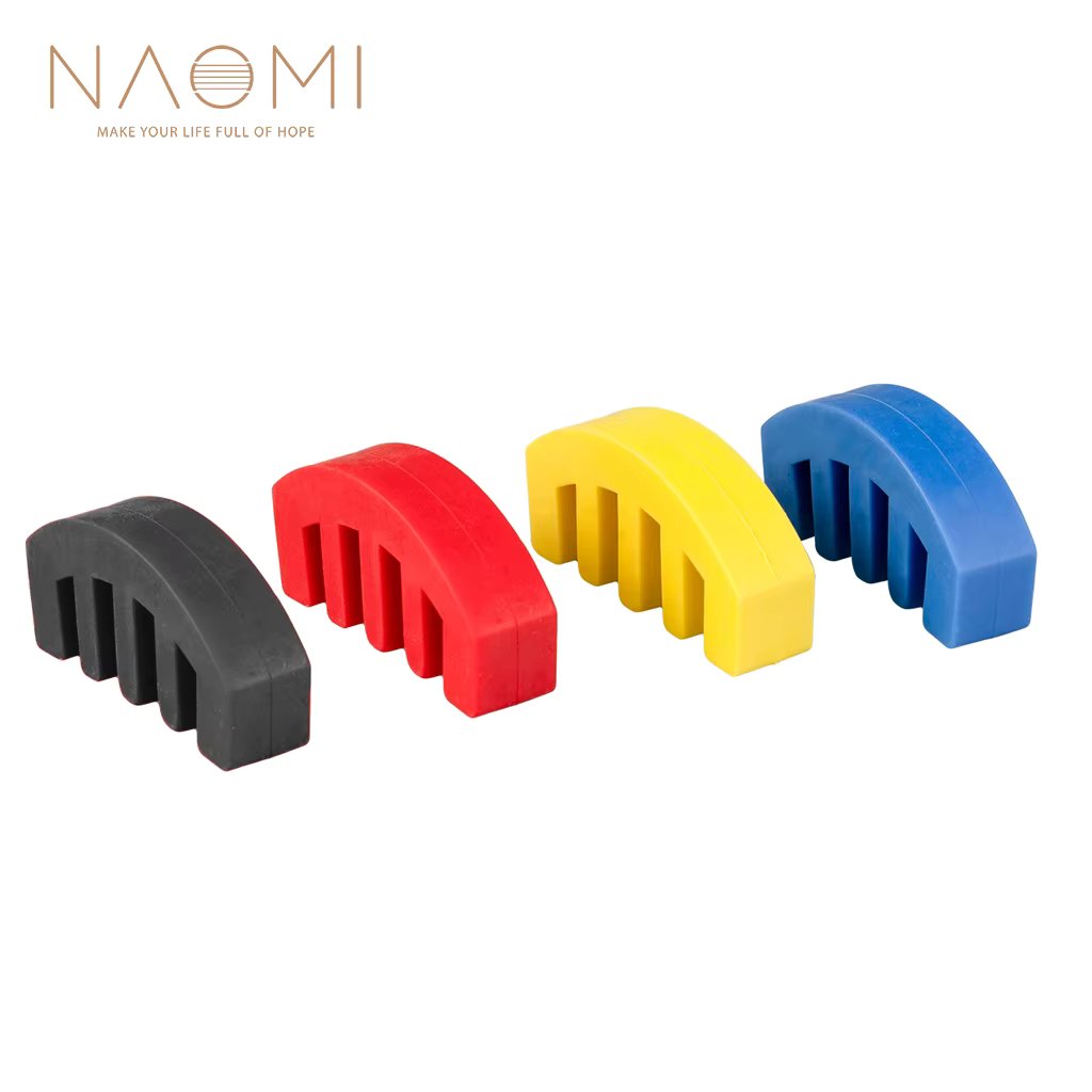 Naomi 2Pcs 4/4 Violin Mute Rubber 5 Claws Acoustic Violin Fiddle Reduce Volume Silencer Quiet Practice