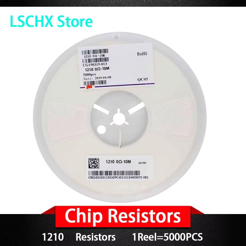 100pcs 1210 5% SMD resistor 0R ~ 1M 1/2W 0 1 10 100 150 220 330 ohm 1K 2.2K 10K 100K 220K 0R 1R 10R 100R 150R 220R 330R 470R 1M