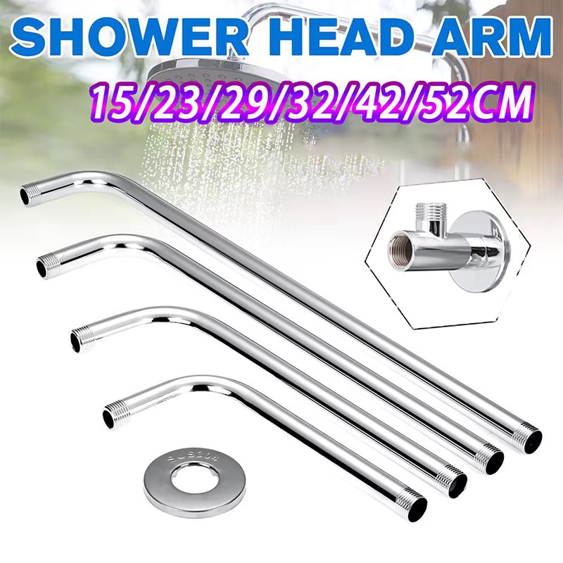 Stainless Steel Shower Head Extension Arm Wall Mounted Tube Rainfall Shower Tube Extend Pipe for Bathroom Hardwares Accessories
