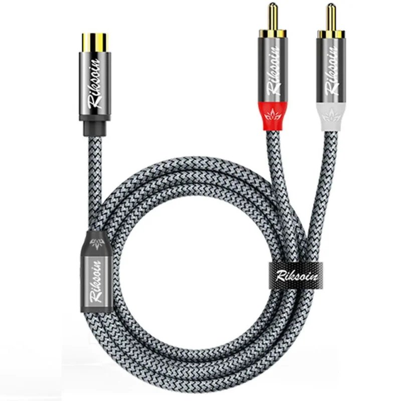 RCA Y Splitter RCA Female To 2RCA Male Audio Cable Dual RCA Male Stereo Cord for Car Audio Subwoofer TV CD Player Home Theater