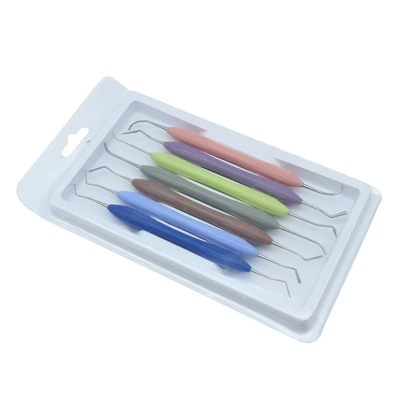 7pcs  Dental Composite Resin Filling Spatula Aesthetic Restoration Set Resin Filler Set Dental Tool Restoration Spatula Tool