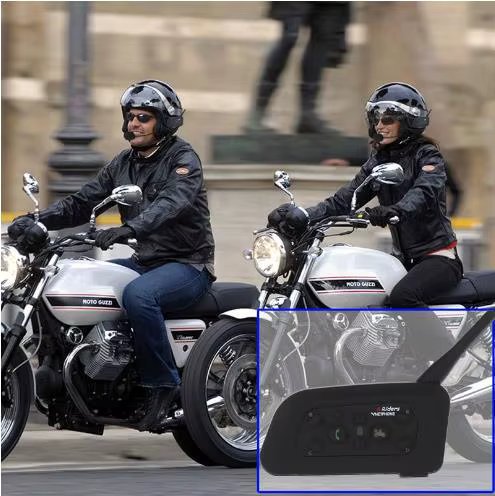 Par De Intercomunicador Capacete Moto V6 Kit 2x