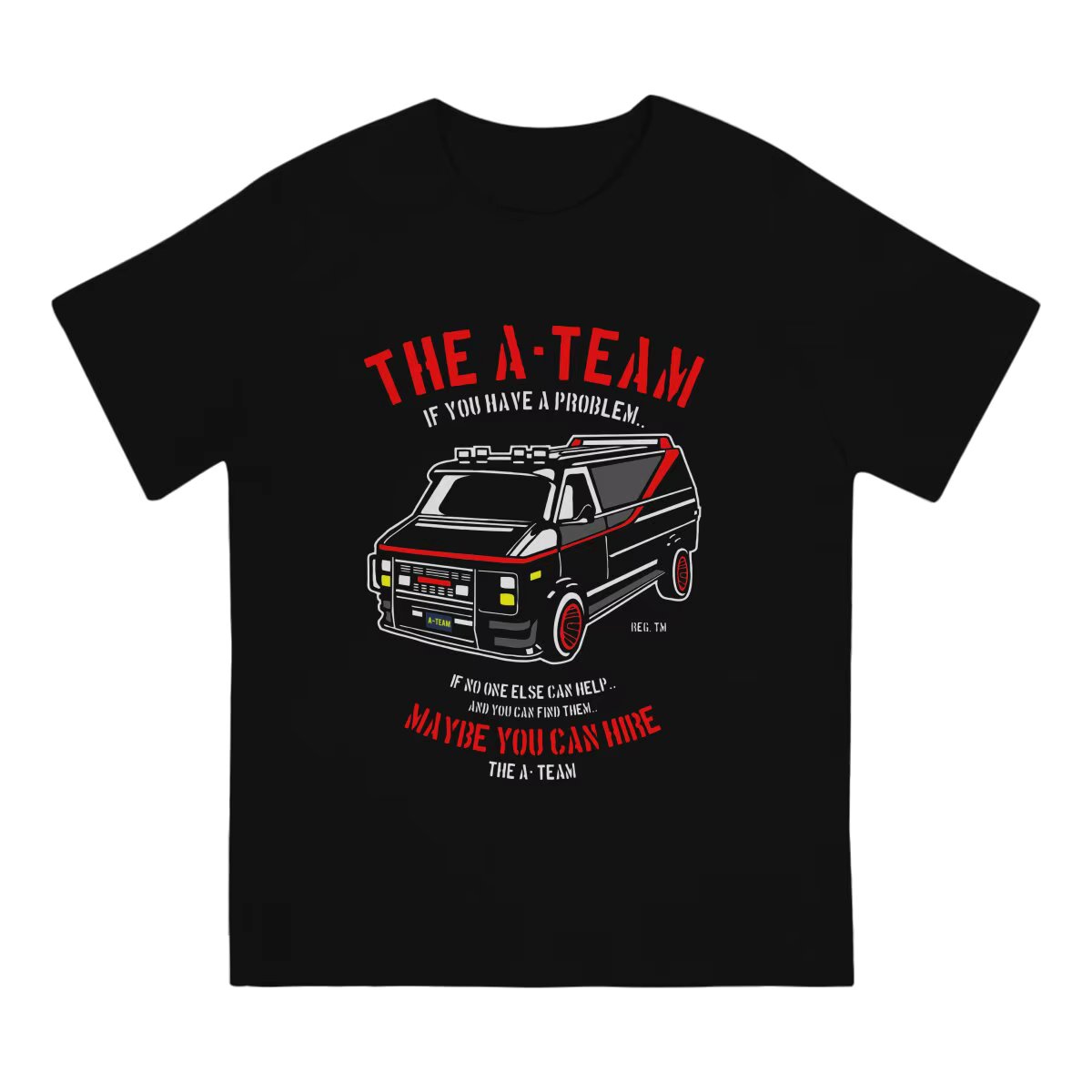 Mashup TV 80s Hanniba Men T Shirt The A-Team Crazy Tee Shirt Short Sleeve Round Collar T-Shirts Pure Cotton Printing Clothing