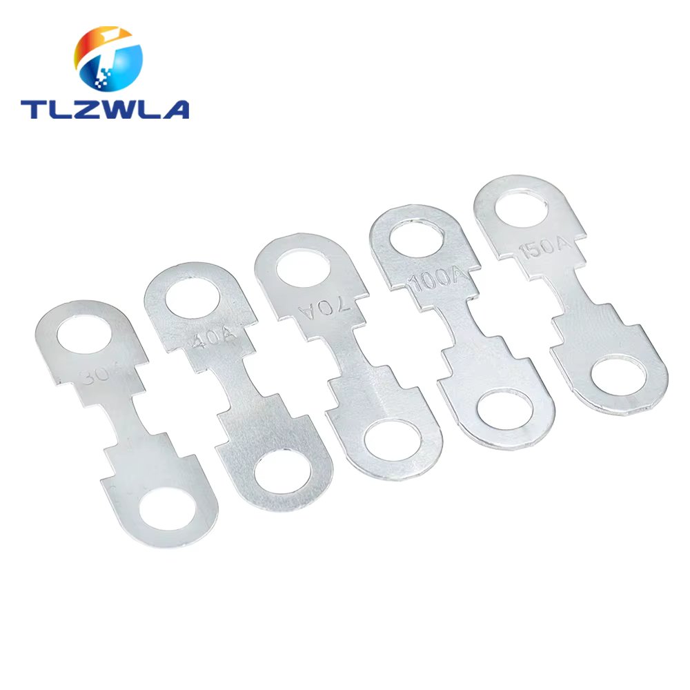 1/5PCS Car Flat Type Fuse Chip 32V Battery Insert Fork Bolt Type High Current Zinc Alloy 20A 30A 40A 50A 60A 70A 80A 100A 110A