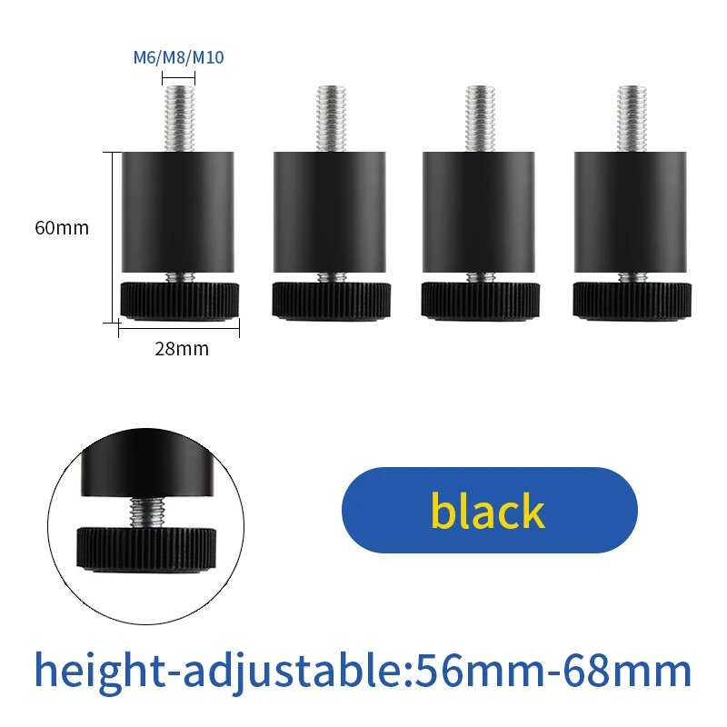 Black 6cm M6 M8 M10