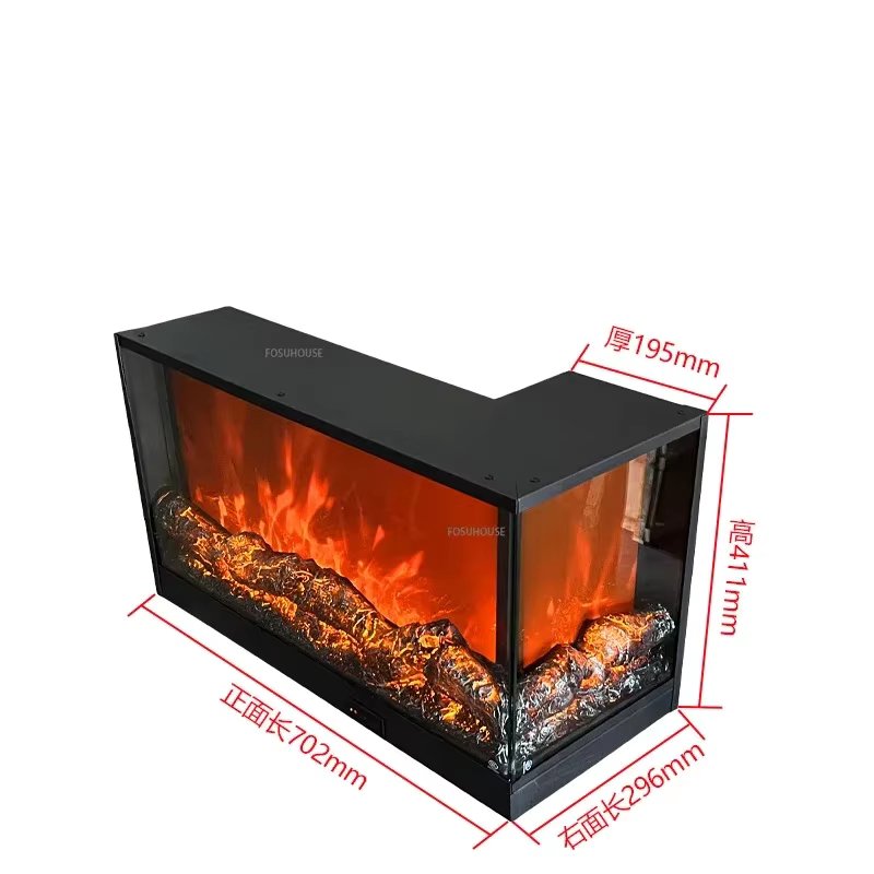 Customized Electric Fireplace Living Room Decoration Entrance Corner Fireplaces Tv Stand Background Wall Simulation Fireplace