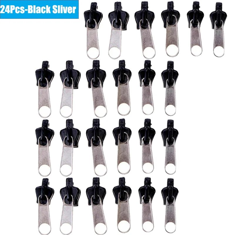 24pcs black sliver