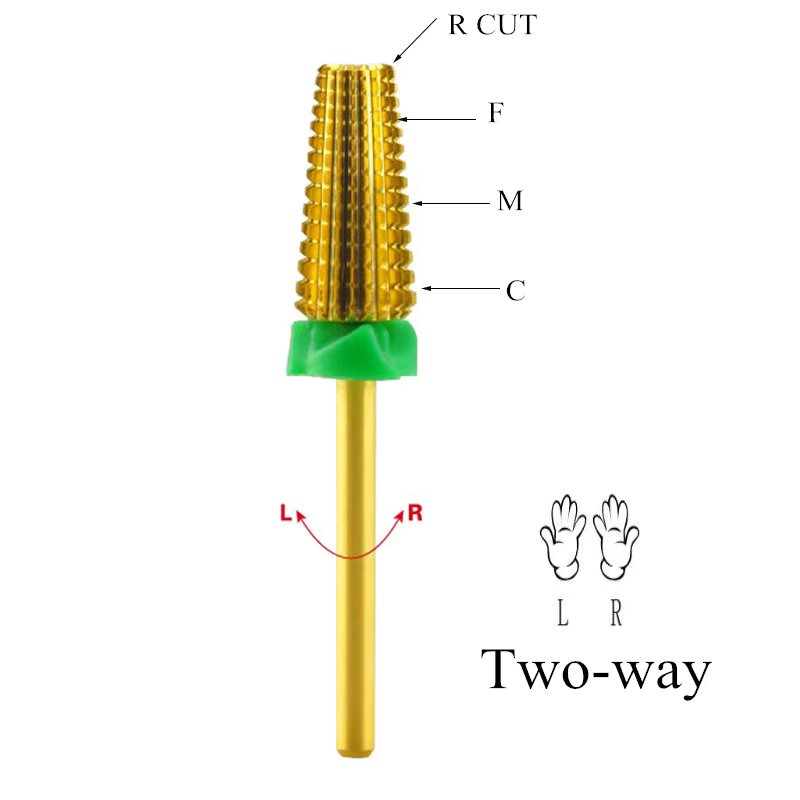 New 5 IN 1 Carbide nail drill bits Two-way milling cutter nail art machine Equipment Accessory electric nail file