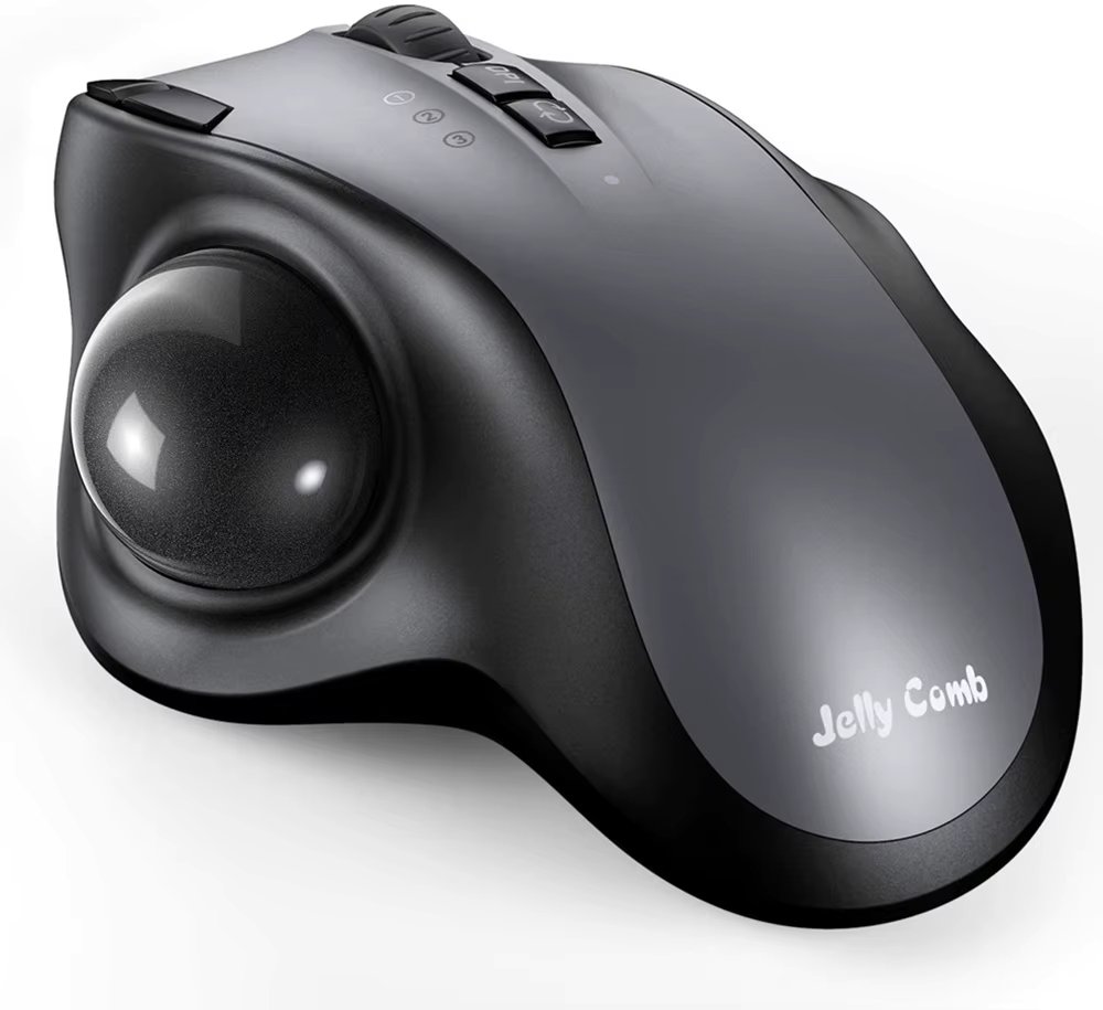 SeenDa Trackball Mouse Bluetooth+2.4G Dual Mode Rechargeable Wireless Mouse for PC Mac Computer Laptop Tablet Gamer Mause