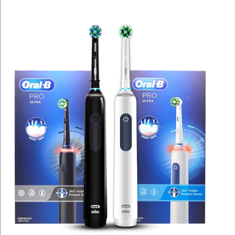 Original Oral B Pro Ultra Electric Toothbrush Pro 4 Tooth Brushes for Adult Gum Care Deep Clean Smart Timer Pressure Sensor
