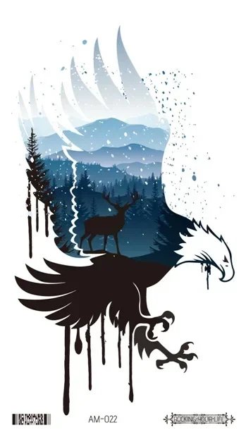 Women Snake Temporary Tattoos Stickers Waterproof Hotwife Eagle Henna Tattoo Fake Body Art Festival Accessories Fashion Hot Girl