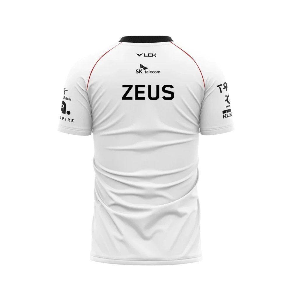 2024 New T1 E-Sports Club Team Uniform League Of Legends World Finals Jersey T Shirt LOL Games Faker Fan Support Men Clothes