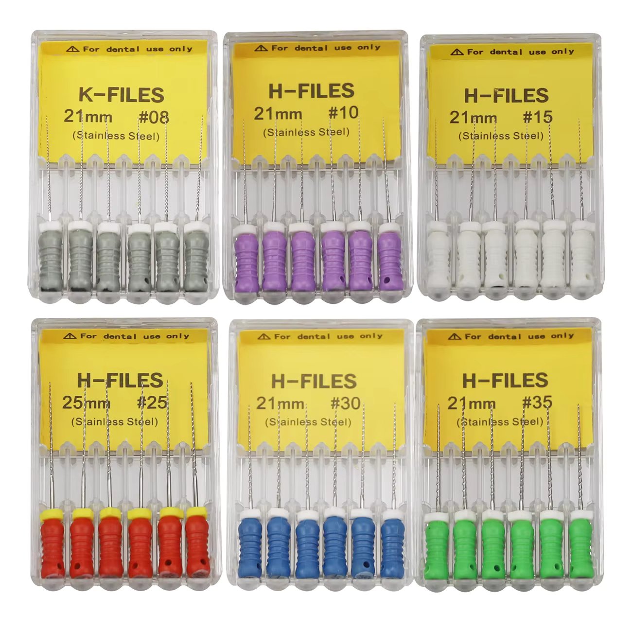 6Pcs/Pack Dental Tools Root Cannal Endo K File 21mm 25mm Stainless Steel Endodontic Instruments Dentist Dentistry Odontologia