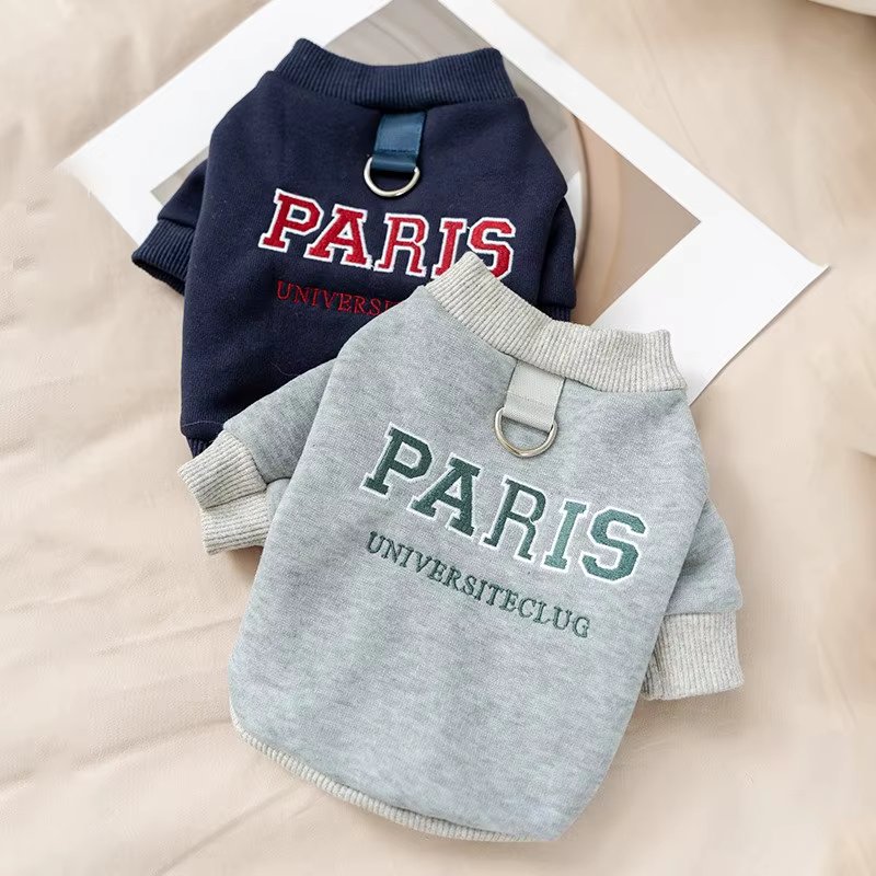 Winter Dog Clothes Pet Letter Dog Hoodies Puppy Pullover Warm Dog Coat Cat Clothing Chihuahua French Bulldog 2024 Dog Sweatshirt