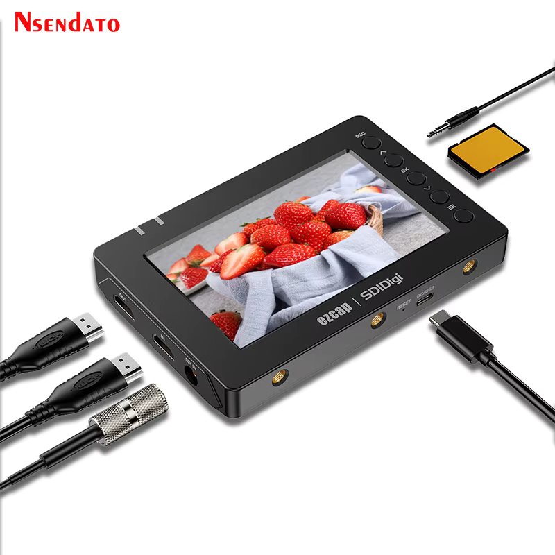 Ezcap 279 SDI HDMI Game capture Card 1080P 60fps HDMI SDI to Micro SD direct With 5" In color screen capture card Live Streaming