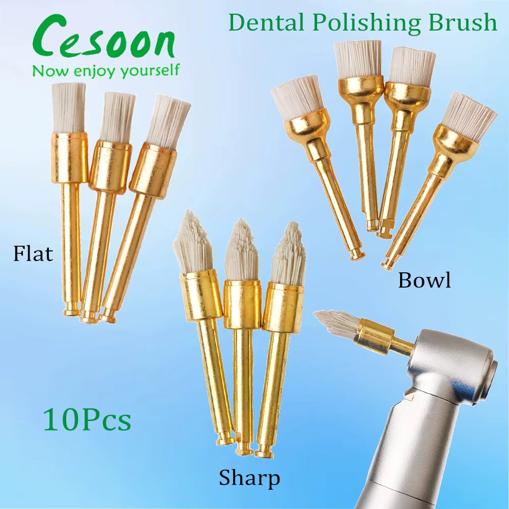 Dental Polishing Brush Aluminium Oxide Flat Sharp Bowl Carbide Brush For Contra Angle Handpiece  Odontologia  Accesorios