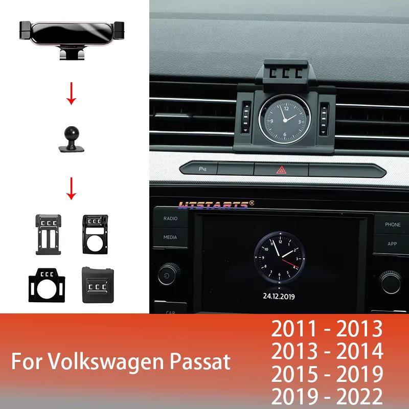 Car Phone Holder Mobile Mount Stand For Volkswagen Passat B7 B8 B9 2011-2023 Adjustable GPS Special Navigation Bracket