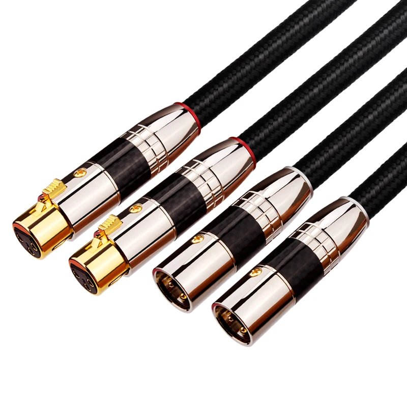 YYAUDIO Hifi XLR Cable High Quality OCC OFC Silver-plating and Copper 2 XLR Male to Female Audio Cable
