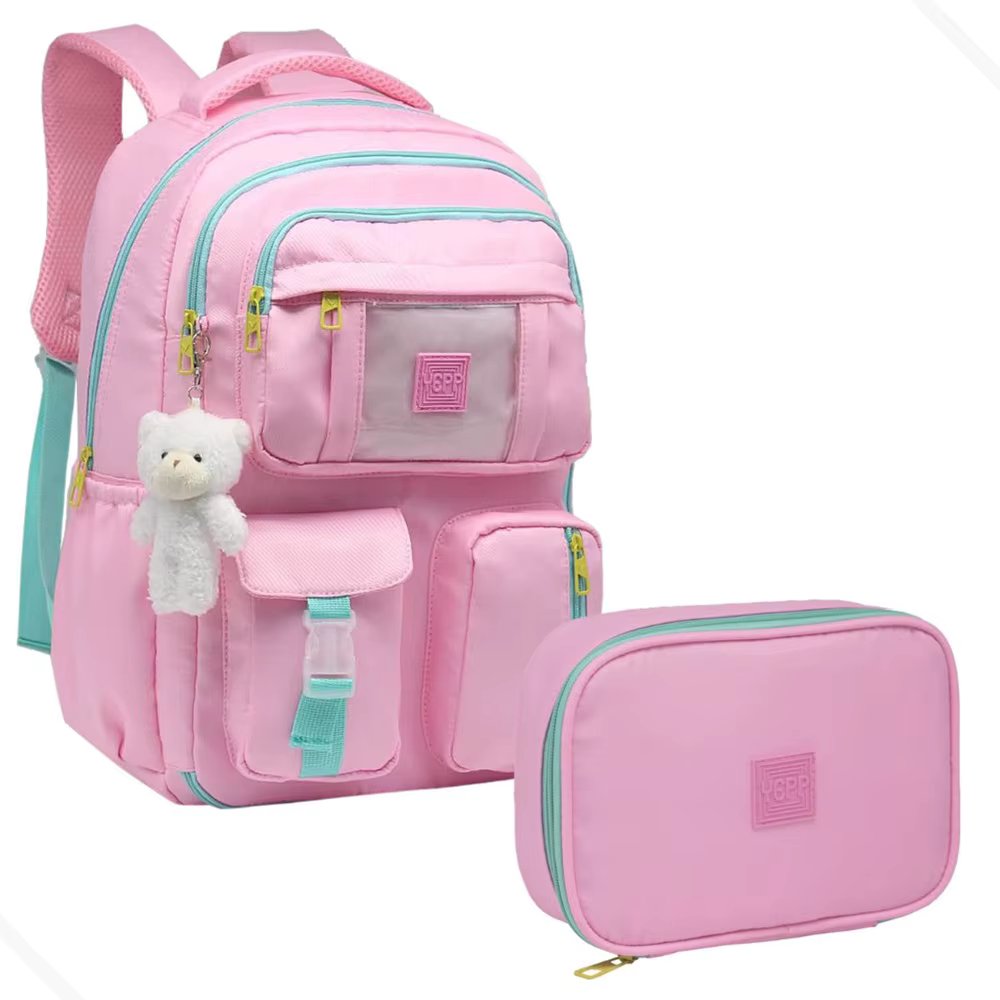 SchoolBear Girls Big Back Schoolbag Kit With Case
