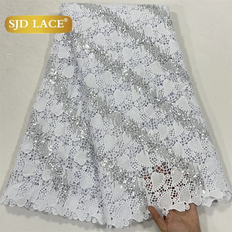 10White Sequins Lace