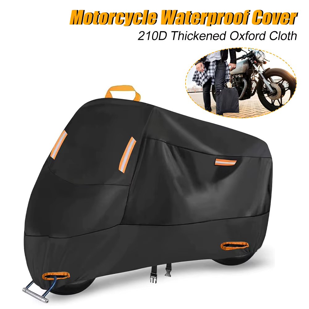 1PC Universal Motorcycle Cover Thick Oxford Motorcycle Waterproof Dustproof Cover Motorbike Rain Cover Sunshade UV Protect Cover