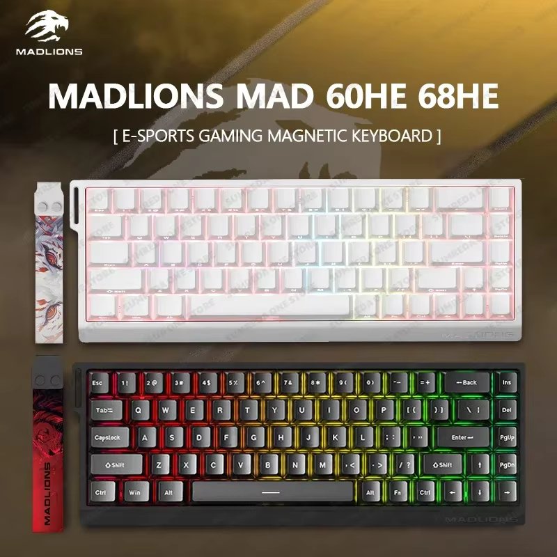 Madlions Mad 68he Mad60 Mad68 (IN STOCK) 8k Mechanical Keyboard Magnetic Switch Wired Gaming Keyboard Rapid Trigger Rgb Keyboard