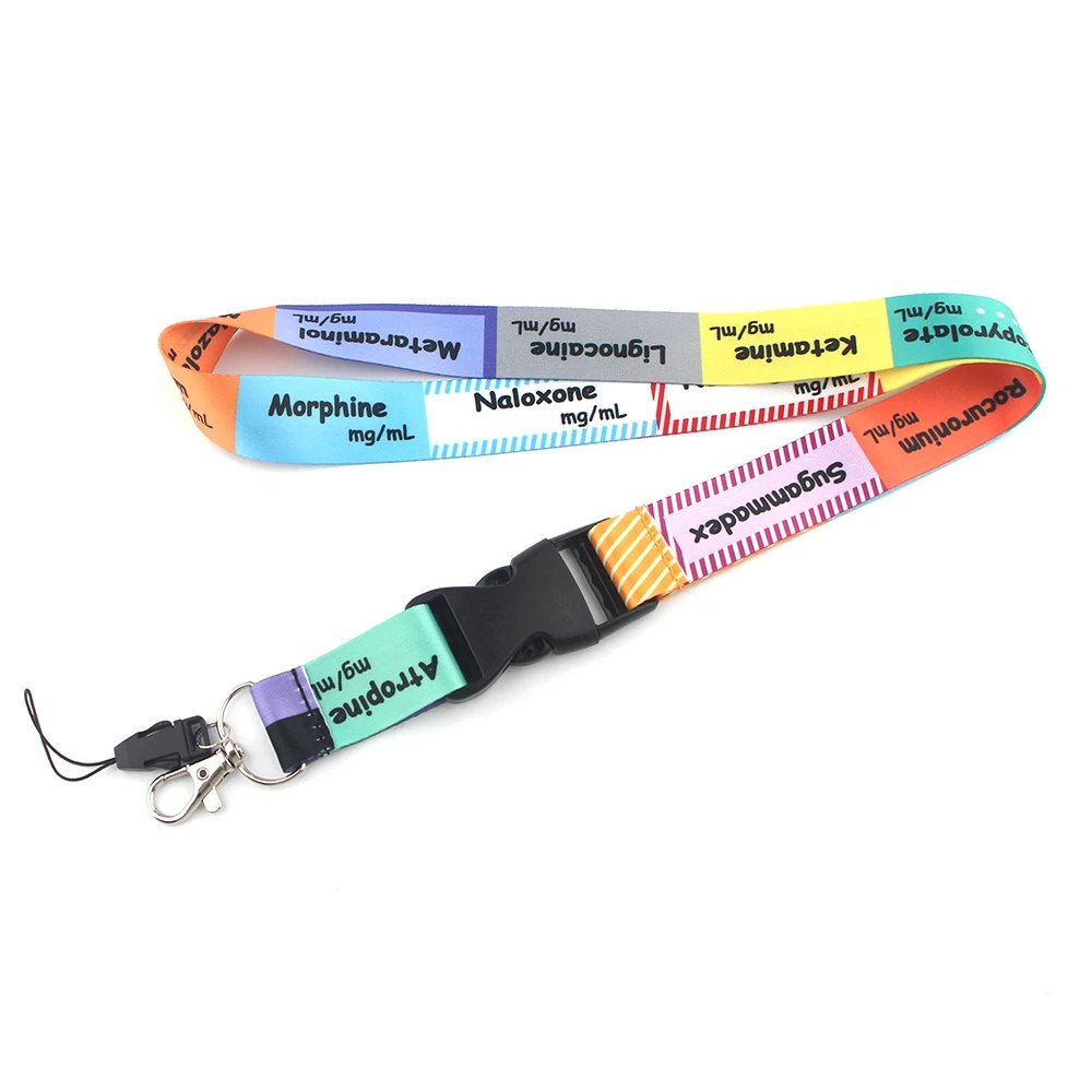 JF0133 ICU Medical Lanyard Credit Card ID Holder Bag Doctor Nurse Student Women Travel Bank Bus Business Card Cover Badge