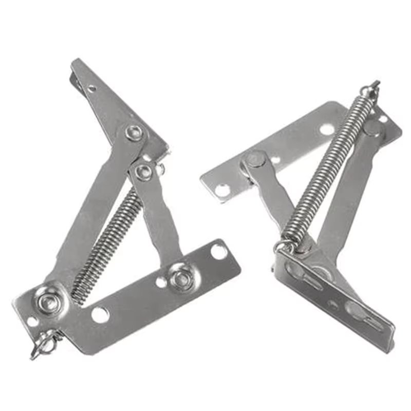 2pcs 80 degree Sprung Hinges Cabinet Door Lift Up Stay Flap Top Support Cupboard Kitchen