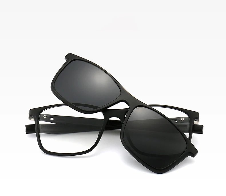 VCKA Men Myopia Glasses Frame Optical Magnet Clip On Sport Prescription Sunglasses Women Square Hanging Neck Eyeglass -1.0~6.0