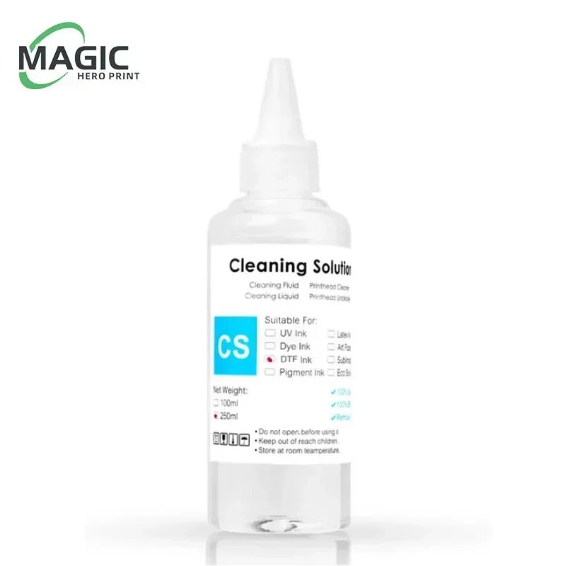 DTF Power Cleaner DTF Cleaning Solution Liquid For Direct to Film Printer Printhead Tube Maintenance Kit ( 3 Capacity Options)