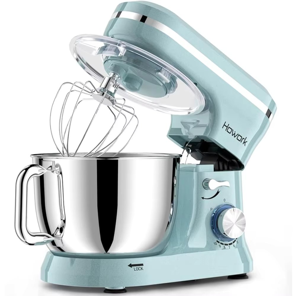 Electric Stand Mixer,10+p Speeds With 6.5QT Stainless Steel Bowl,Dough Hook, Wire Whip & Beater,for Most Home Cooks
