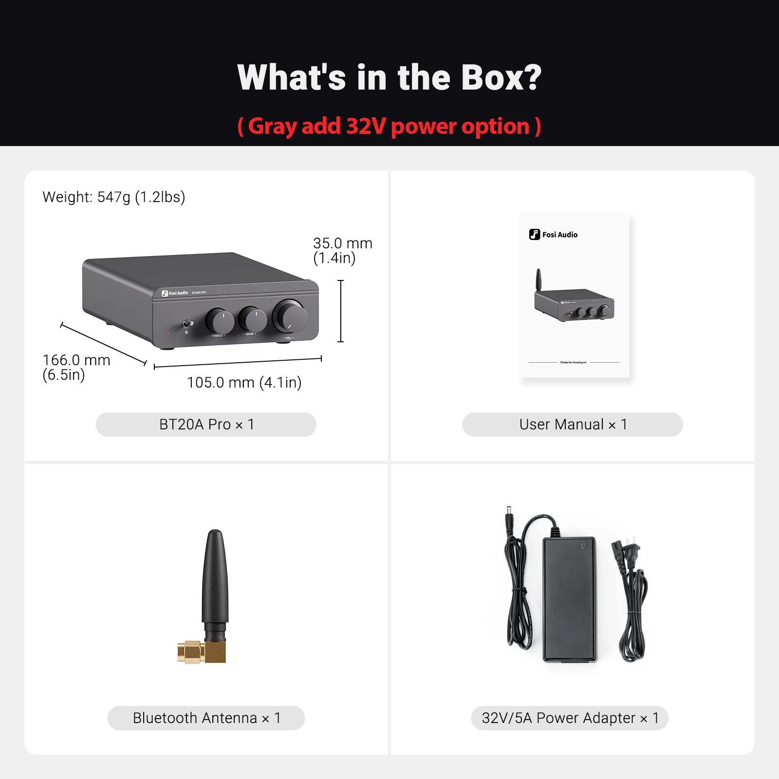 Gray with 32V