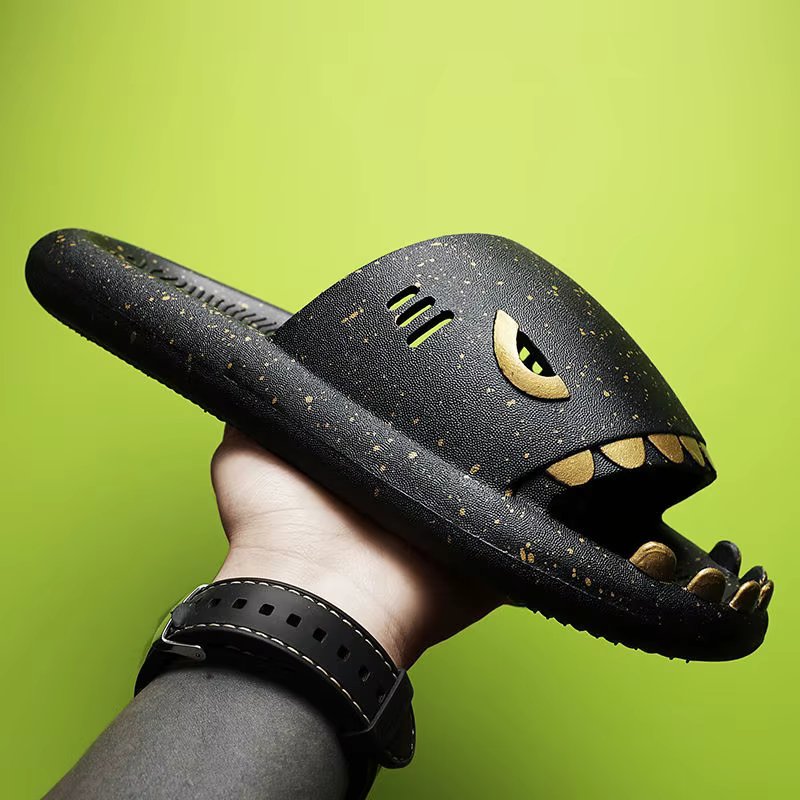 Shark Slides Platform Summer New 2024 Sandals Women Slipper Woman's Slippers Flat Beach Cute Teddy Bear Cloud Home Casual Face