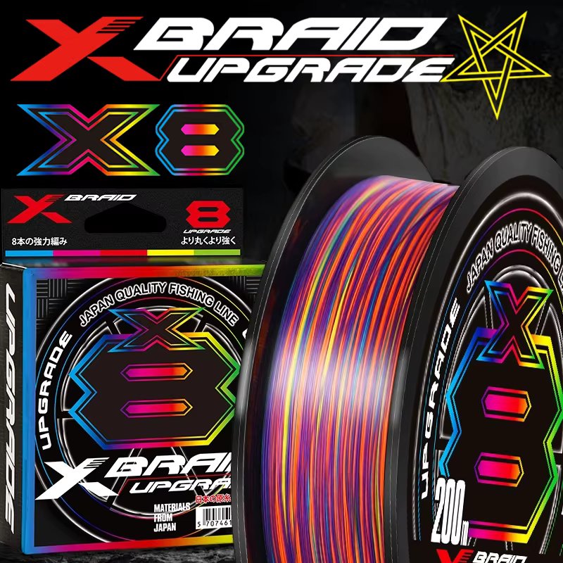NEW Japan Original Xbraid Upgrade X8 Never Fade Multicolor Multifilament Line Fishing 1000M/500M/300M for Carp Bass Fishing Line