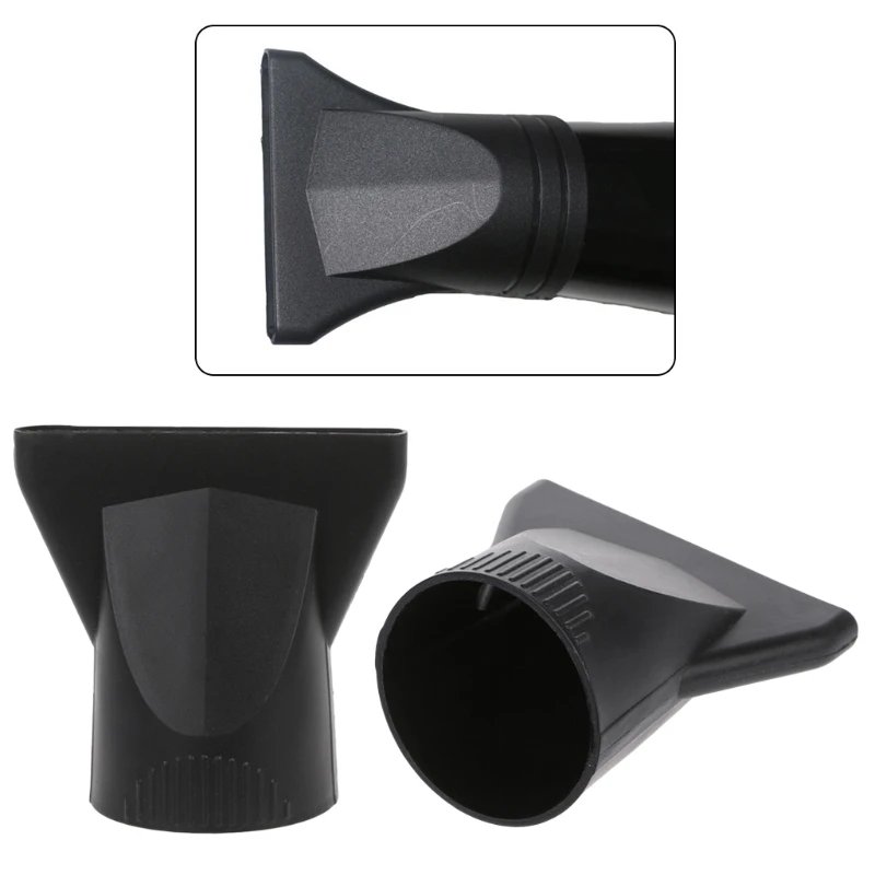 Black Plastic Replacement Salon Hair Dryer Drying Concentrator Hair Styling Tool Hood Cover for Nozzle Diameter 4.5CM