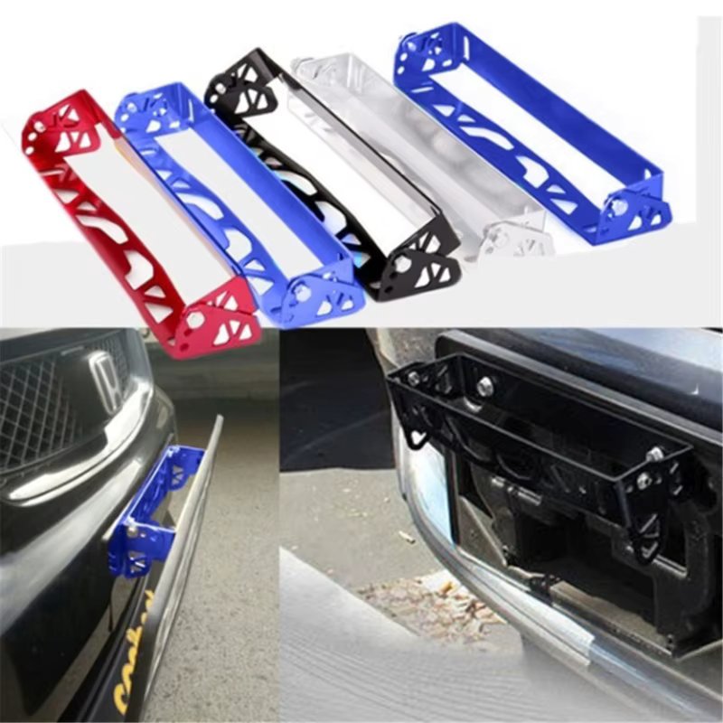 Universal Aluminum Car Adjustable Rotating Car License Plate Frame Holder Solid License Plates Frames