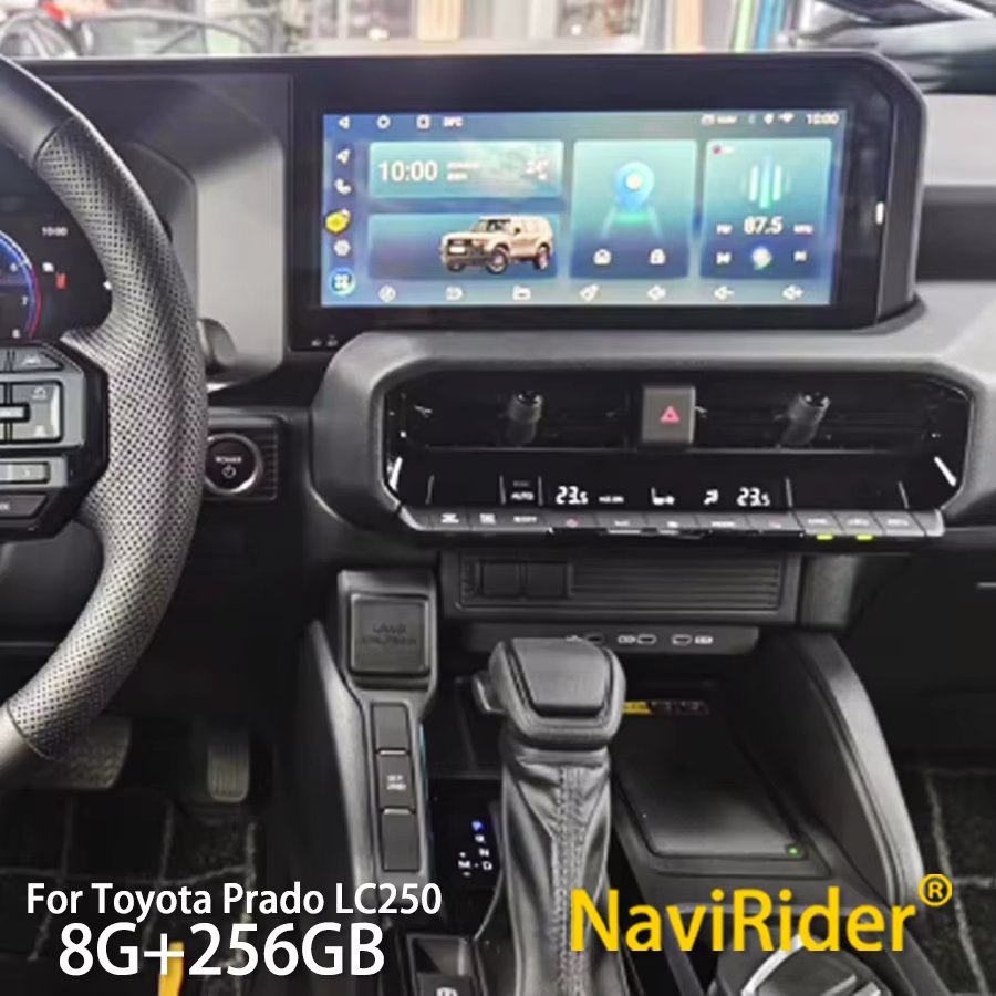 12.3Inch Qled Screen For Toyota Prado Land Cruiser 250 Lc250 2023 2024 Android 13 Car Multimedia Video Player Navigation CarPlay