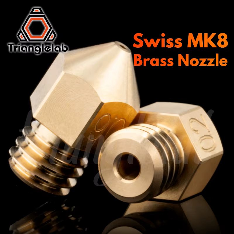 trianglelab Swiss MK8 Brass Nozzle m6 Thread 1.75MM Filament for 3D printers hotend J-head cr10 heat block ender3 hotend