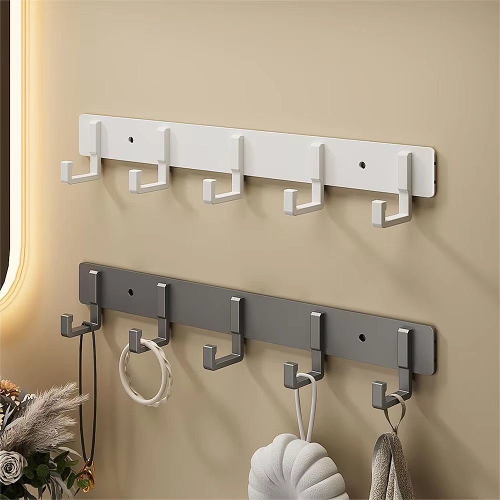 Wholesale of door hooks, space aluminum, non perforated bathroom hooks, bedroom storage, clothes hanger hooks, wall clothes hook