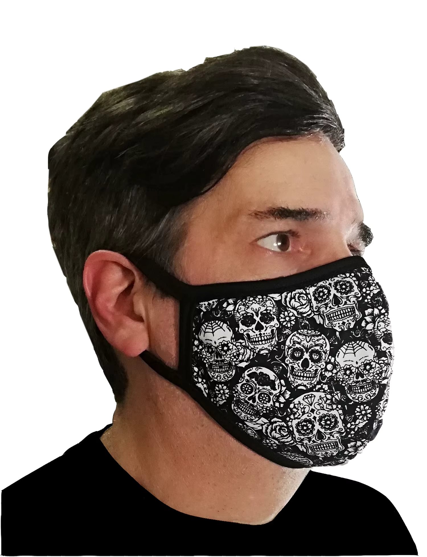 10 UN. 3 Layer Printed Washable Fabric Mask with Nasal Oms Clip