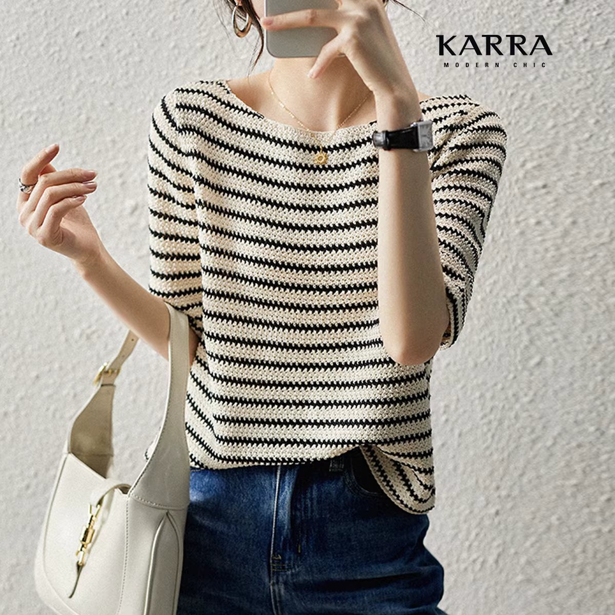 KARRA boat neck-life nits _ KB3SKN052C