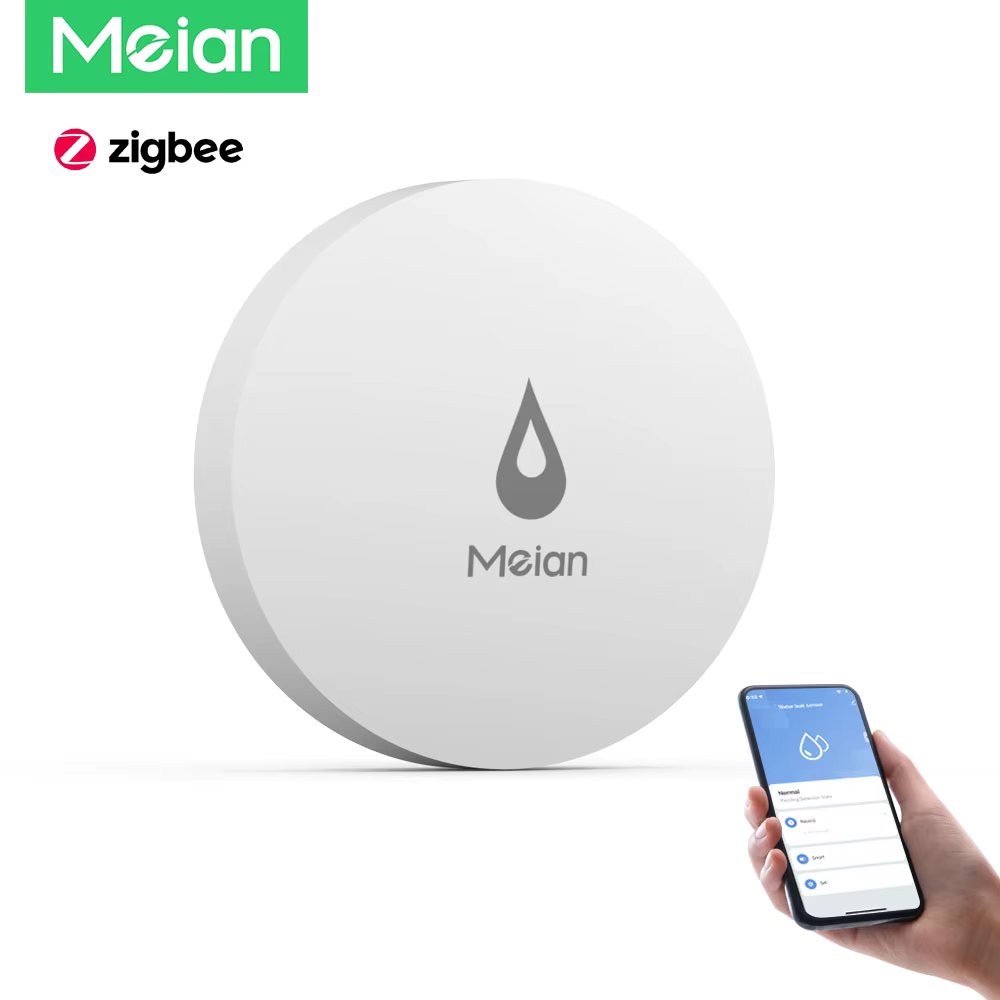 Meian ZigBee Water Leak Sensor Tuya Smart Water Leakage Detector Wireless Flood Sensor Wifi Smartlife Smart Home Security Alarm