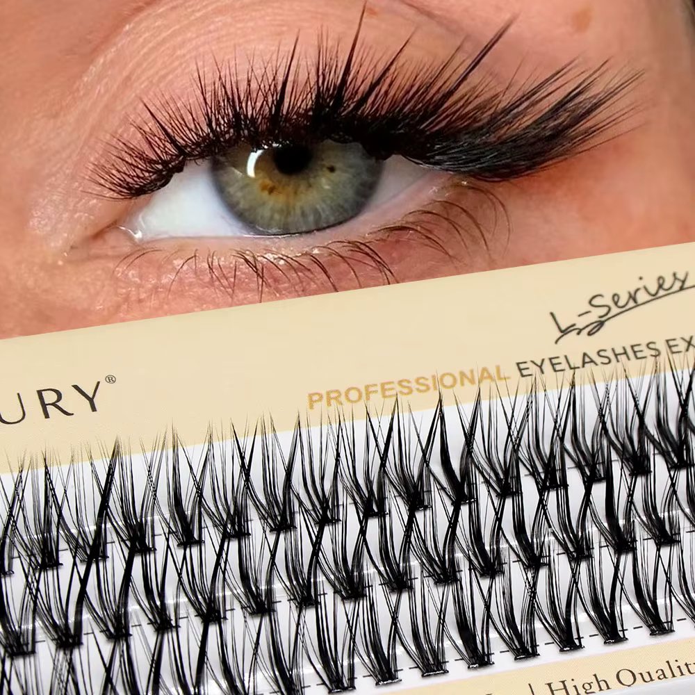 New 60pcs 30D L Curl Cluster Eyelash Extension Foxy Eyes Cat Look Natural Individual Eyelashes Bunches  Makeup Tool Lashes Cilia