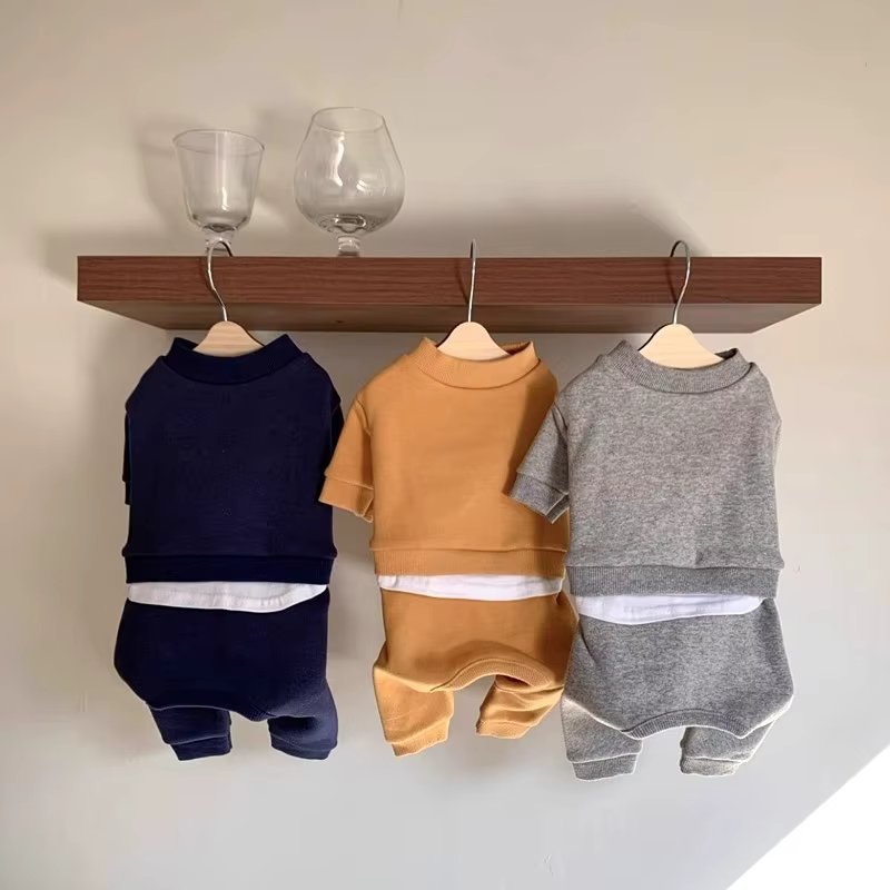 Luxury Dog Jumpsuit Cotton Small Dog Hoodies Puppy Clothes Cat Coat Chihuahua Bichon Yorkie Pet Sweatshirt Leisure Dog Pullover