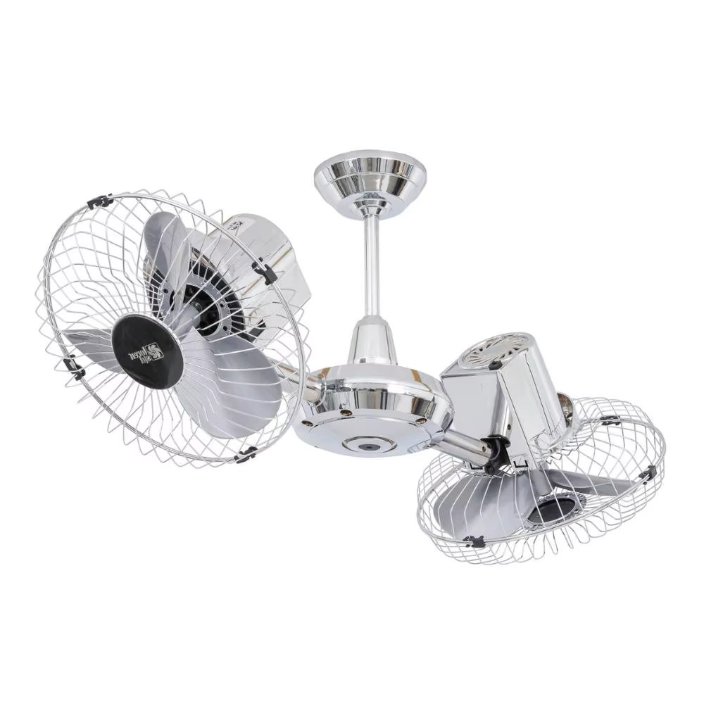 127V Lorensid Chrome Gemini Ceiling Fan