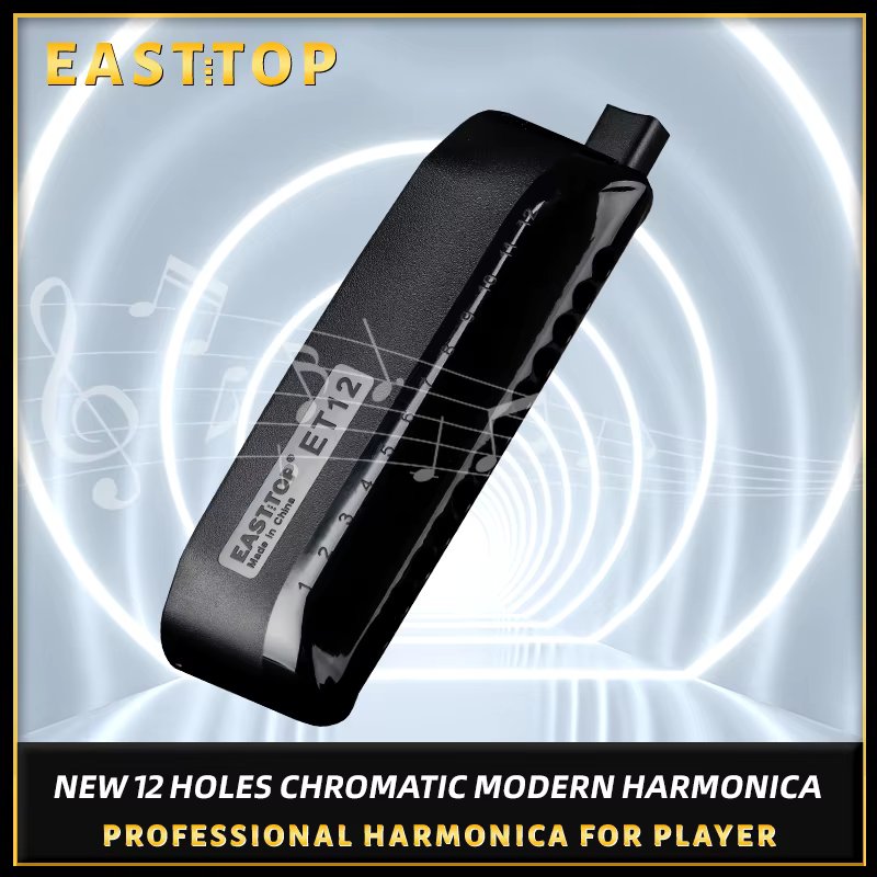 EASTTOP NEW  Chromatic Modern Harmonica ET12 Key Of C For Beginners And Professional Adults With Unique Design  губная гармошка