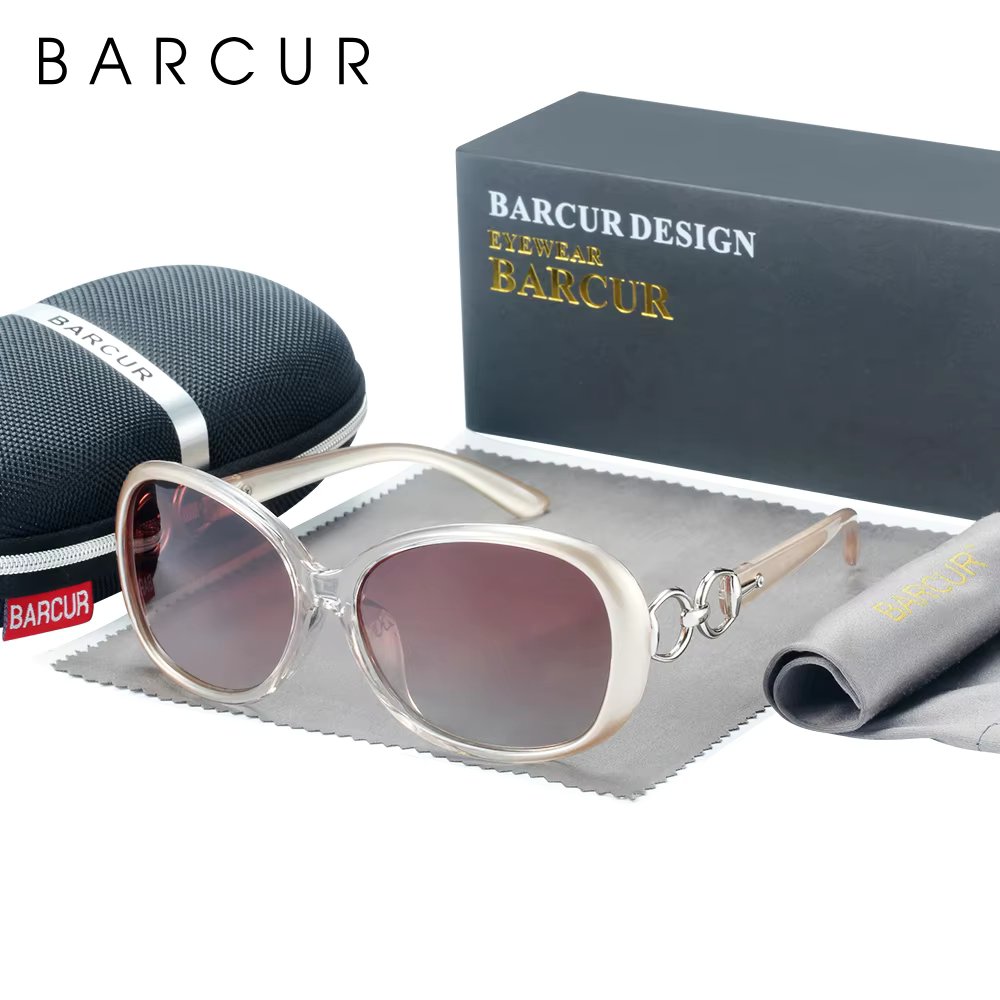 BARCUR Lady Sunglasses Polarized Gradient Sun glasses for Women Eyewear Shades Accessory UV400 Protection Oculos