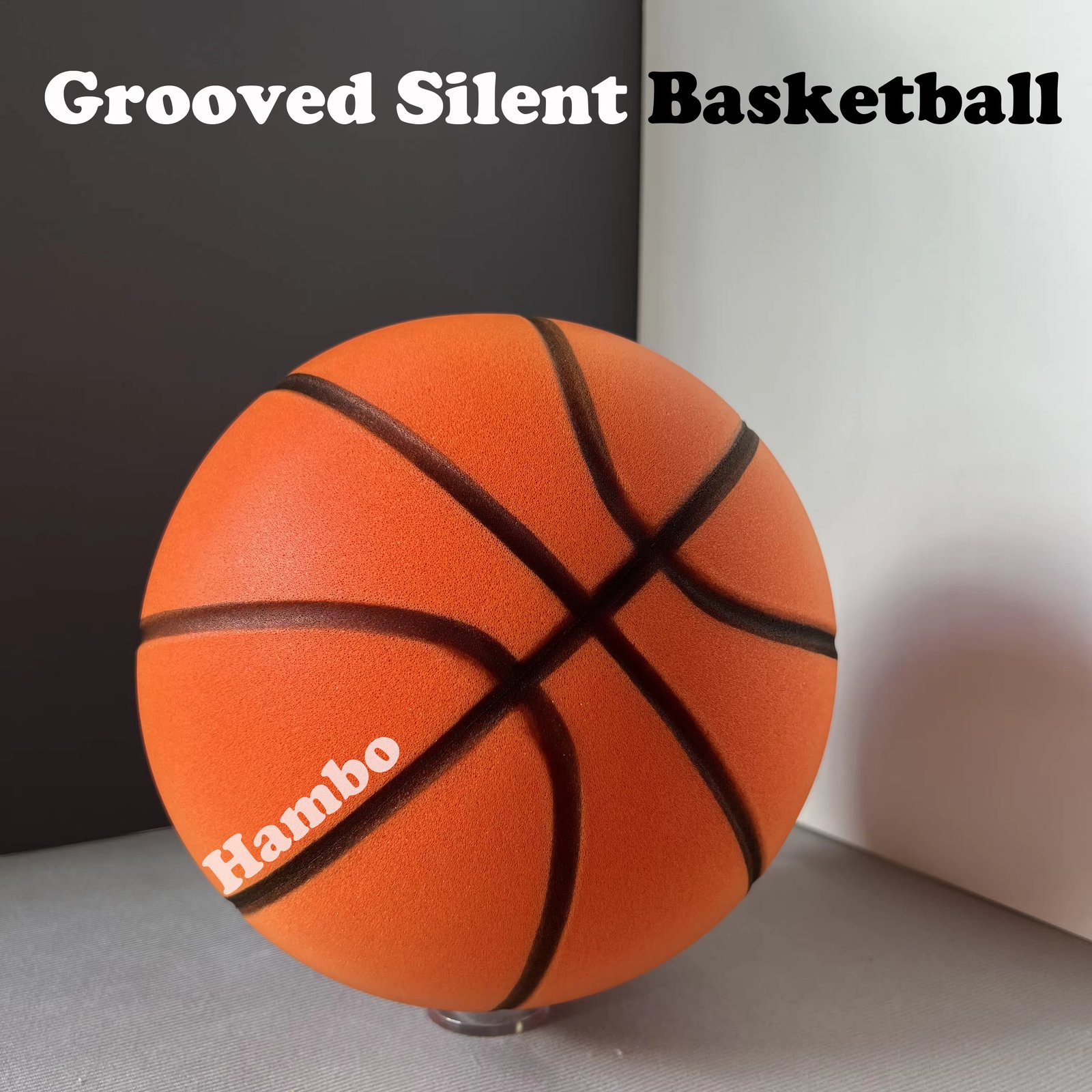 Grooved Silent Basketball Number 7 Airless Foam Basketball Indoor Training Silent Ball Quiet Dribbling Mute Bouncing Xmas Gift